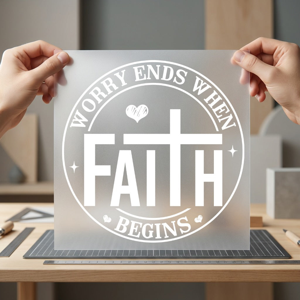 Worry Ends When Faith Christian Faith Ready to Press DTF Transfer for Dtf