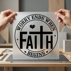 Worry Ends When Faith Christian Faith Ready to Press DTF Transfer for Dtf