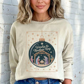 Worship the Newborn King | Nativity Ornament Sweatshirt - Luckets.com