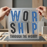 Worship Through Worry Faith-inspired Christian Faith Ready to Press DTF Transfer for Dtf