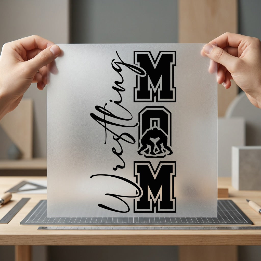 Wrestling Mom Collegiate Diy Mom Ready to Press DTF Transfer for Dtf