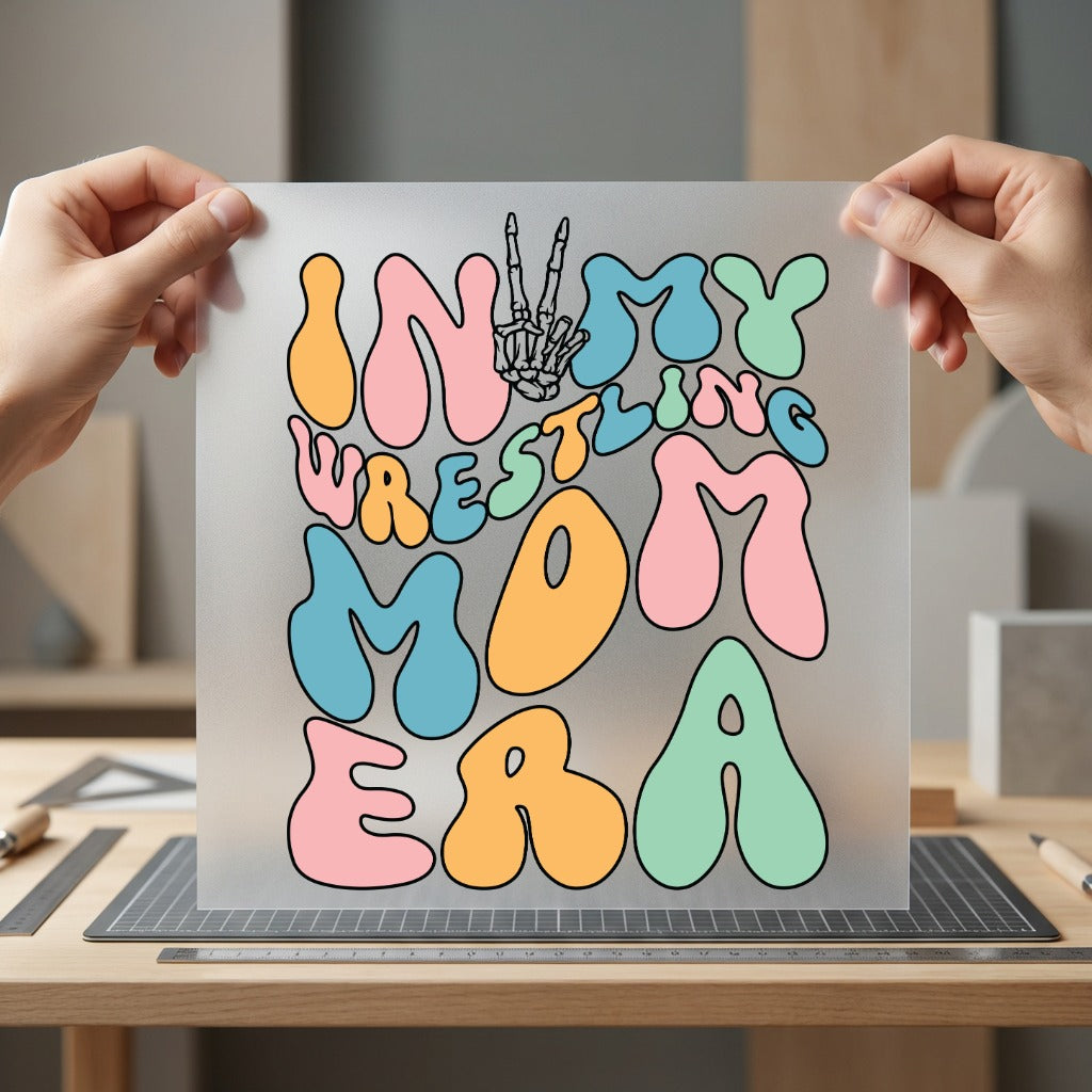 Wrestling Mom Era Retro Mom Funny Ready to Press DTF Transfer for Dtf