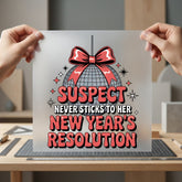 Year Resolution Disco Ball Mom Funny Ready to Press DTF Transfer for Dtf