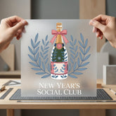 Year Social Club Champagne Christmas Ready to Press DTF Transfer for Dtf