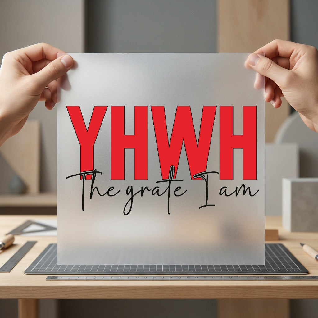 Yhwh Great Christian Diy Christian Faith Ready to Press DTF Transfer for Dtf