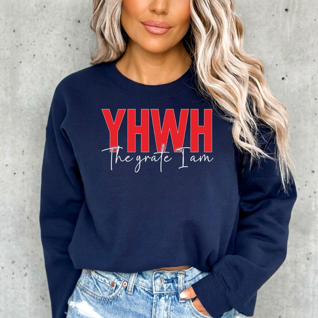 YHWH The Great I Am | Divine Identity Sweatshirt - Luckets.com