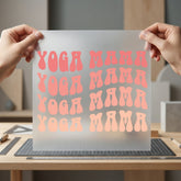 Yoga Mama Retro Text Mom Vintage Ready to Press DTF Transfer for Dtf