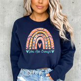 You Are Enough | Affirmation Rainbow Sweatshirt - Luckets.com