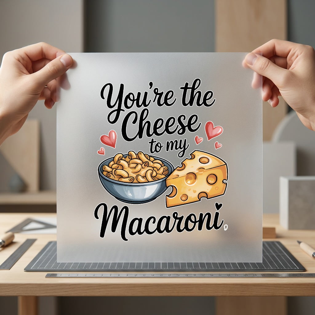 You Cheese Macaroni Love Valentine Funny Ready to Press DTF Transfer for Dtf