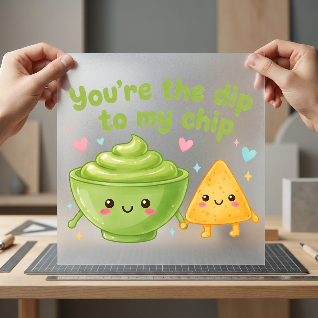 You Dip Chip Food Valentine Funny Ready to Press DTF Transfer for Dtf