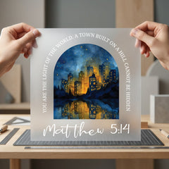 You Light World Scripture Christian Faith Ready to Press DTF Transfer for Dtf