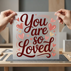 You Loved Romantic Script Valentine Aesthetic Ready to Press DTF Transfer for Dtf