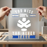 You Miss Shots Motivational Positive Vibes Collection Growth Mindset Collection Ready to Press DTF Transfer for Dtf
