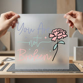 You Not Broken Empowering Aesthetic Floral Ready to Press DTF Transfer for Dtf