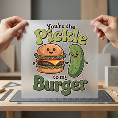 You Pickle Burger Foodie Funny Sarcastic Ready to Press DTF Transfer for Dtf