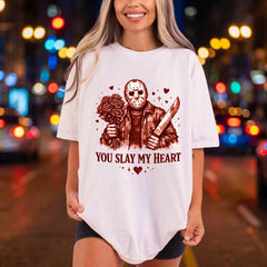 You Slay Heart Horror Halloween Valentine Ready to Press DTF Transfer for Dtf