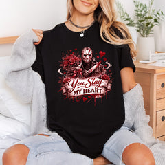 You Slay Heart Horror Halloween Valentine Ready to Press DTF Transfer for Dtf
