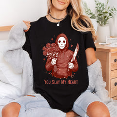 You Slay Heart Valentine Halloween Valentine Ready to Press DTF Transfer for Dtf