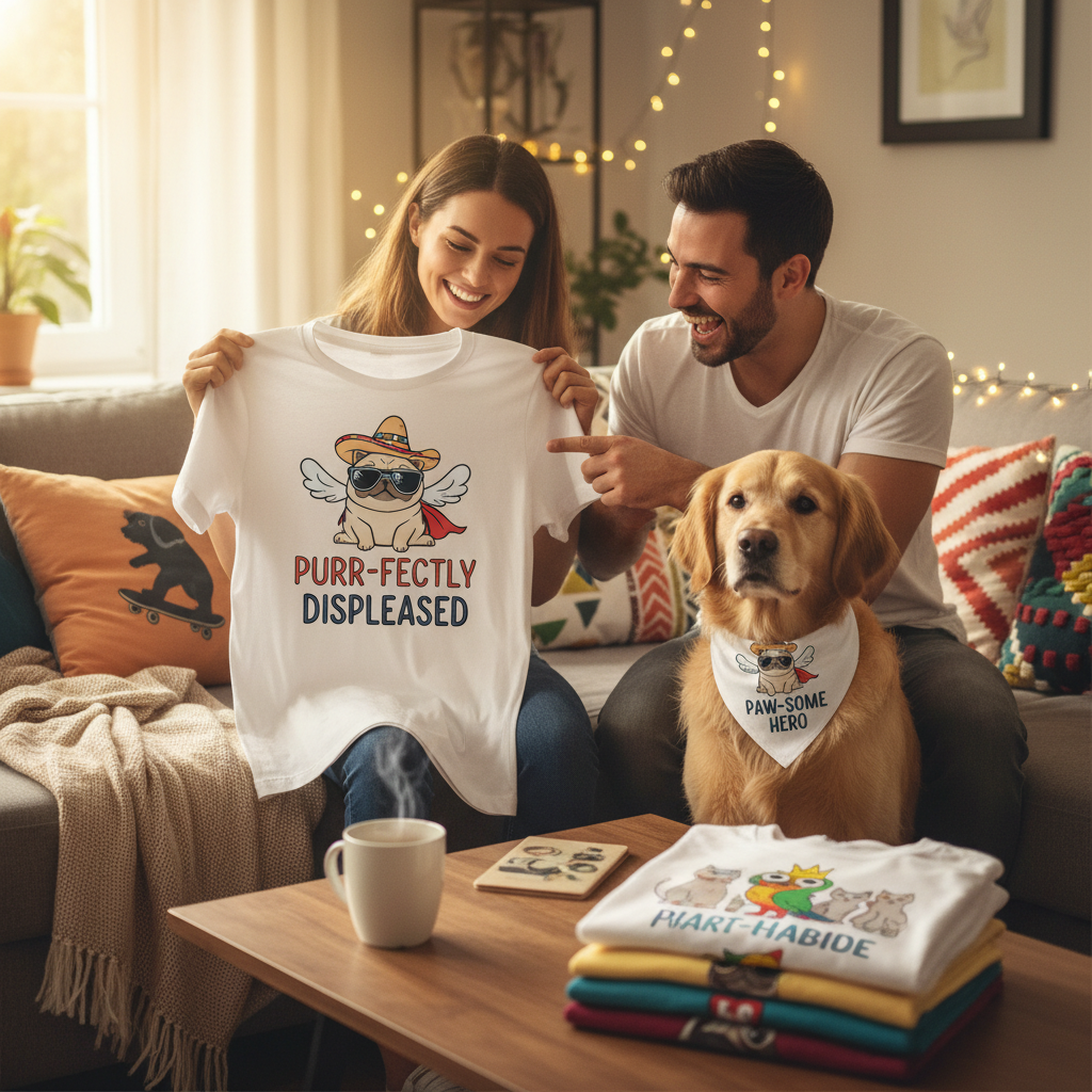 Funny Pet DTF Transfers: Add Humor to Your Wardrobe