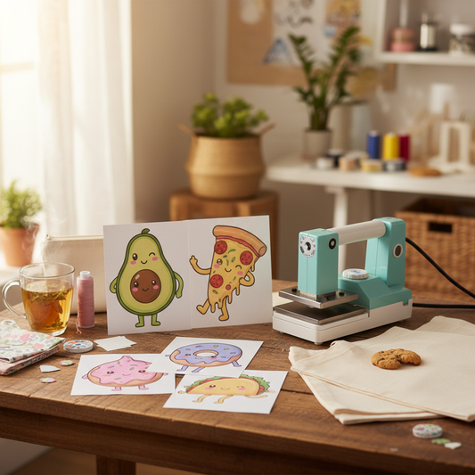 Adorable DIY Style: Cute Food Character DTF Transfers