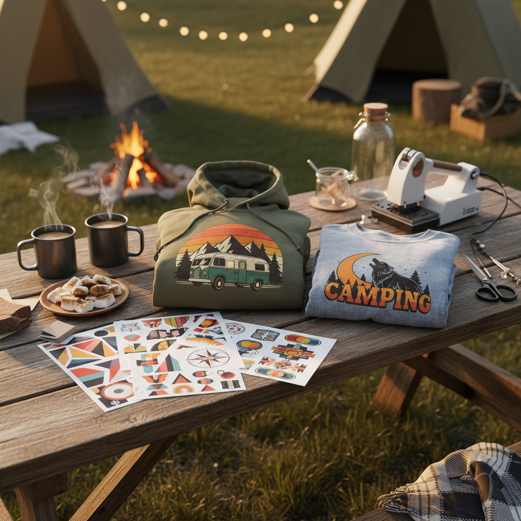 Create Custom Camping Apparel with Retro DTF Transfers