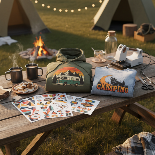 Create Custom Camping Apparel with Retro DTF Transfers