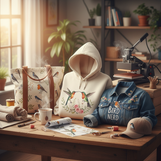 Creative DIY Bird Lover Apparel with DTF Transfers