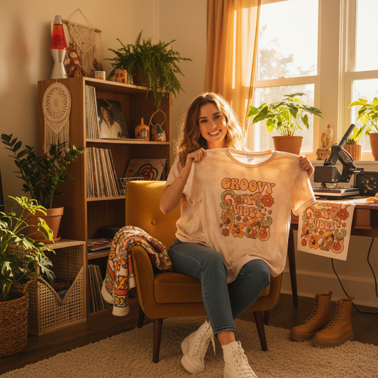 How to Style the 70s Retro Aesthetic with DTF Transfers