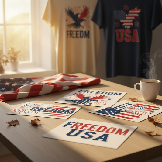 Celebrate Freedom with our USA Flag & Patriotic DTF Transfers