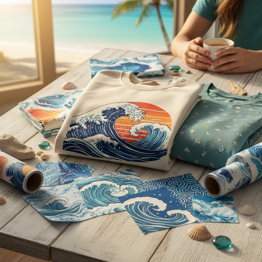 Ride the Tide with the Ocean & Waves DTF Collection