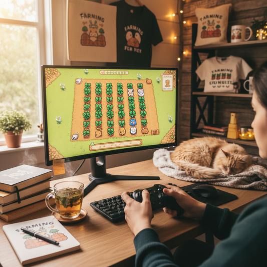 Cozy Gamer Farming Sim: Print-on-Demand Niche Report