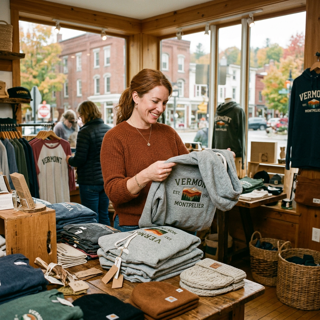 Montpelier's Best Souvenir: Personalized Vermont Apparel
