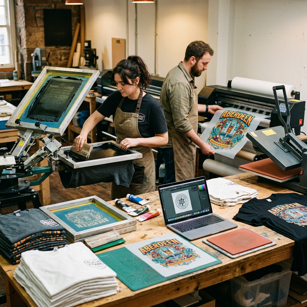 Custom T-Shirt Printing Aberdeen: DTF vs. Screen Printing