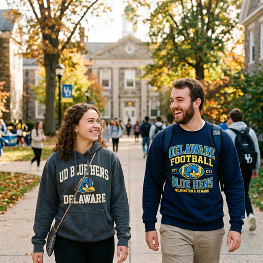 Custom University of Delaware DTF Apparel for Blue Hens Fans