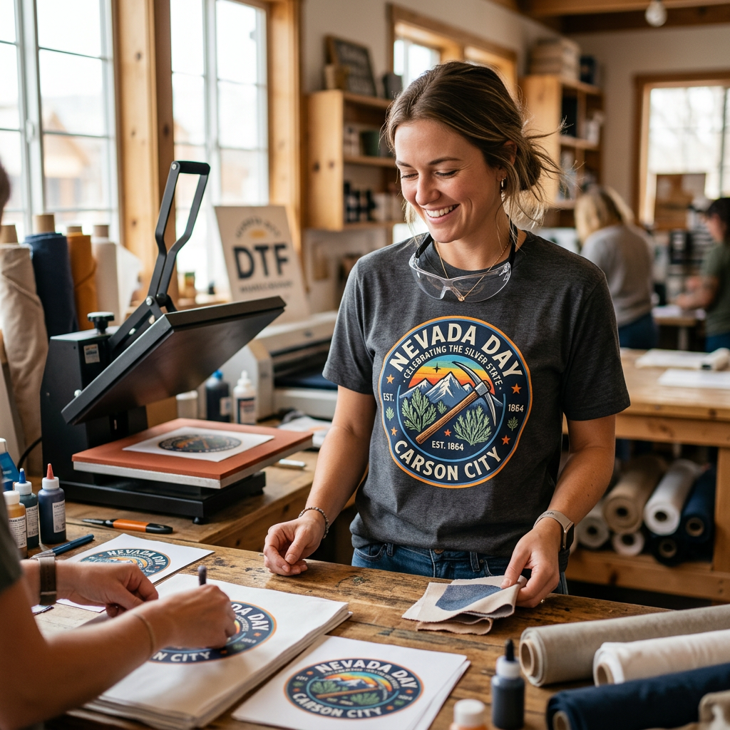 Nevada Day DTF Shirt: Custom Apparel in Carson City
