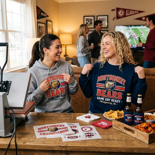 Game Day Ready: DTF Transfers for Montgomery Sports Fans