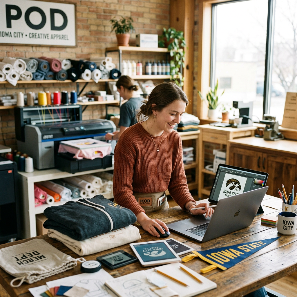 Print On Demand Iowa City: Start Your Apparel Brand Today