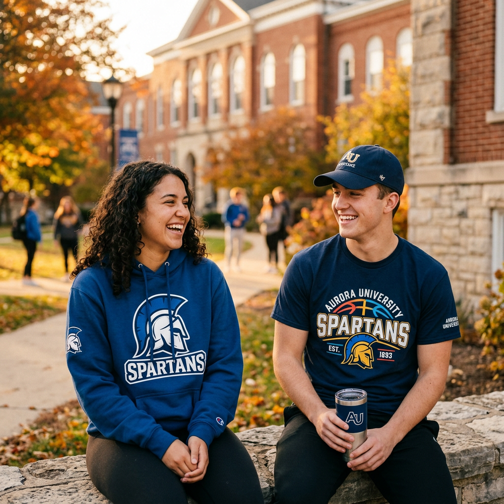 Custom Aurora University Spartans Gear: DTF Apparel