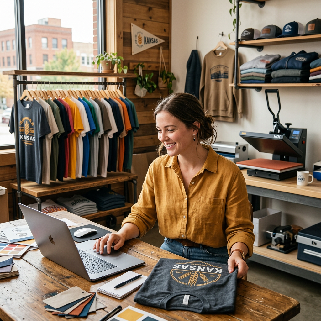 Print On Demand Kansas: Launch Your Custom T-Shirt Brand