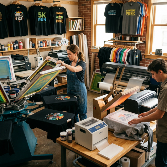 Event Apparel Printing: DTF vs. Screen Printing Guide