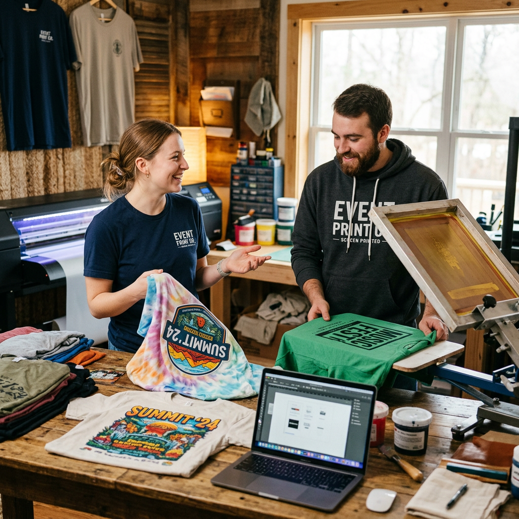 Event Apparel Printing: DTF vs. Screen Printing Guide