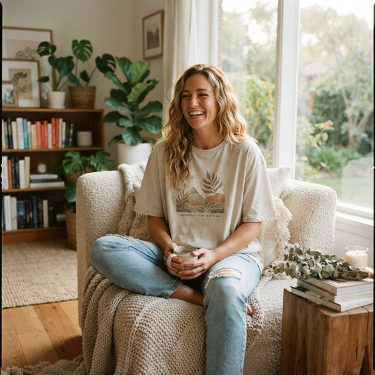 Mindful Living Gifts: Trendy Graphic Designs on Oversized Tees