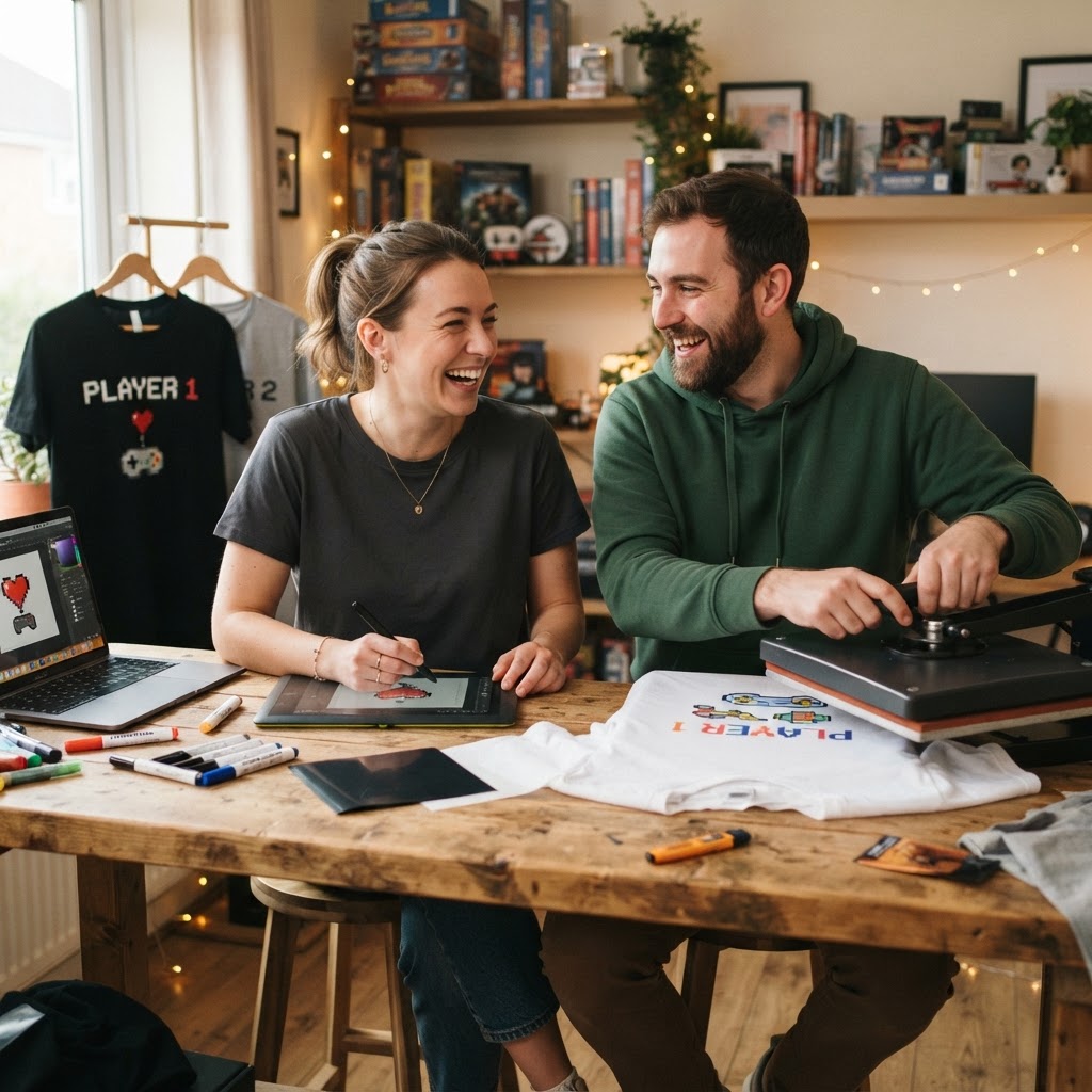 Gaming Love: Creative Design Ideas for Couples Tees