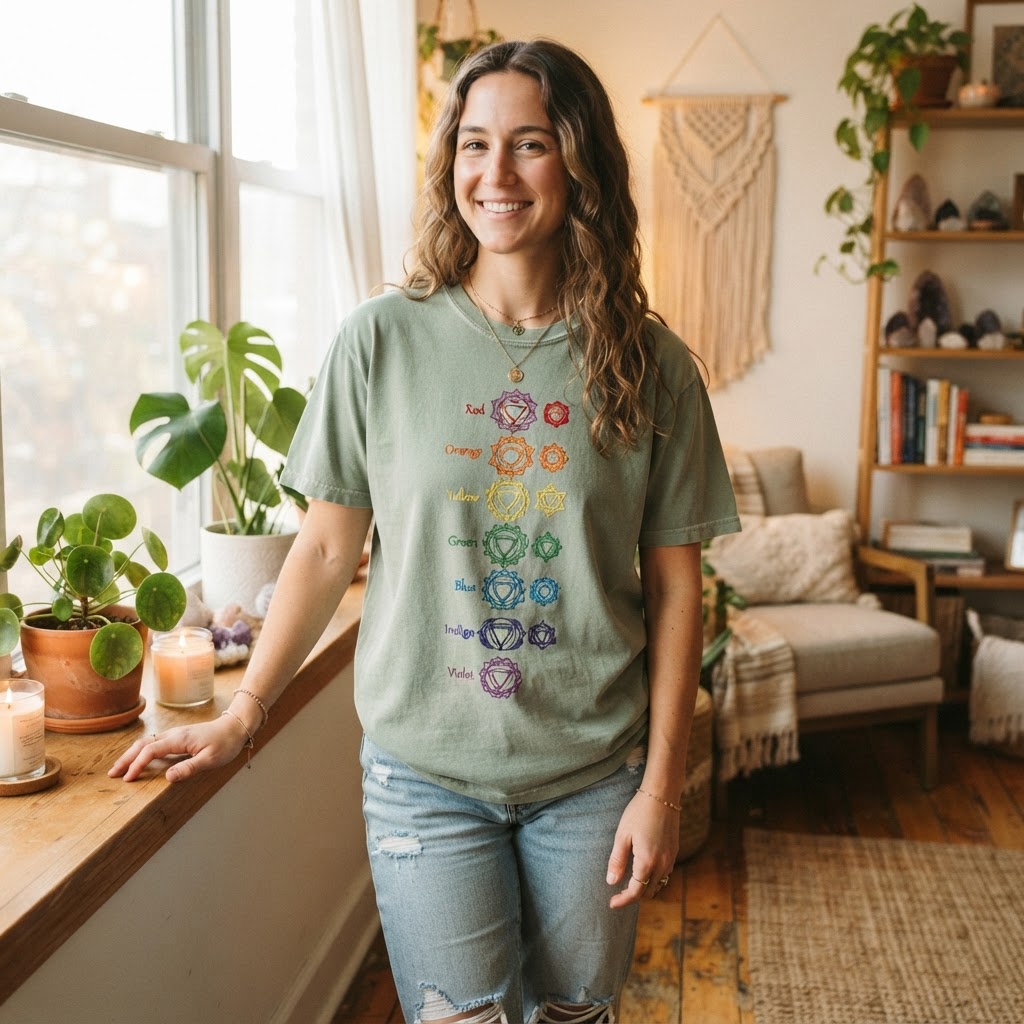 Energy Centers Shirt Ideas: Chakra Graphics on Comfort Colors