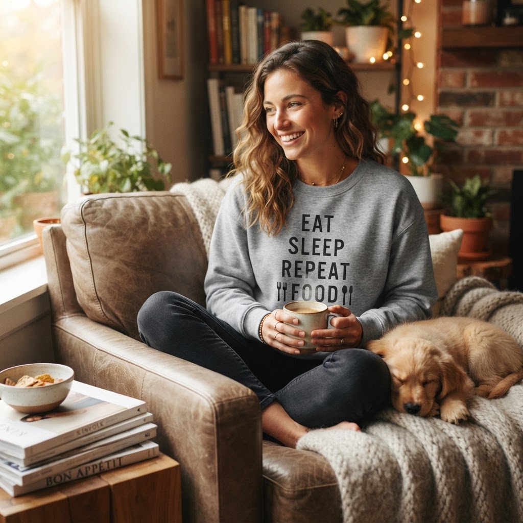 Eat Sleep Repeat Food Sweatshirt Design Ideas & Trends