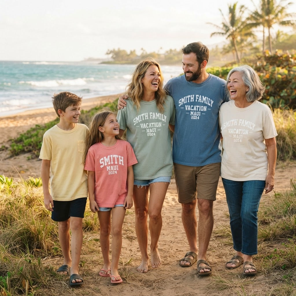 Personalized Family Vacation Shirts: Comfort Colors Guide