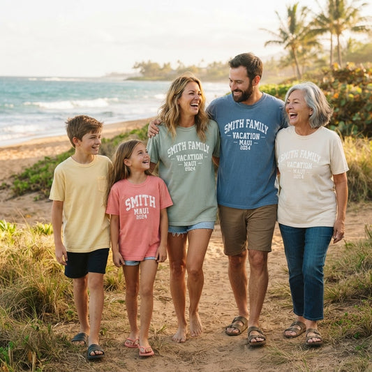 Personalized Family Vacation Shirts: Comfort Colors Guide