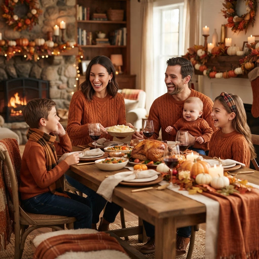 Thanksgiving Dinner Outfit Ideas for Matching Families
