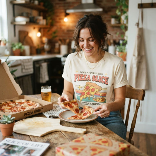 Pizza Slice Graphic Tee Gift Guide for Pizza Lovers