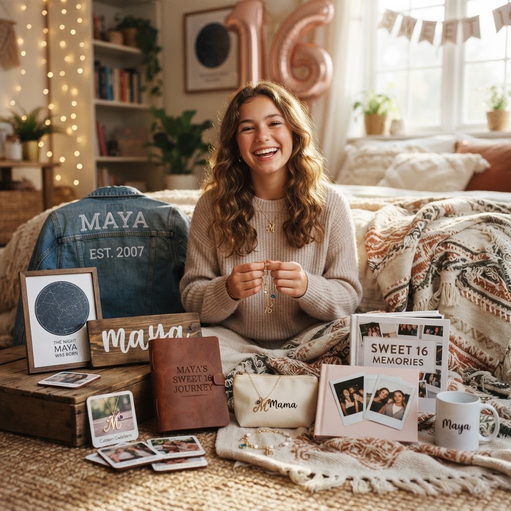 10 Custom & Personalized Sweet Sixteen Gifts for Her